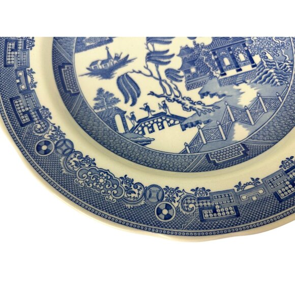 Spode Blue Room Collection Plate WILLOW 10.5" Made in England Oriental Decor - Picture 4 of 11